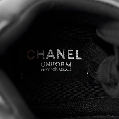 Chanel Lambskin Fabric CC Uniform Sneakers 42 Black 8 of 9