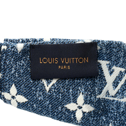 Louis Vuitton Monogram Jacquard Denim Bandeau Headband Blue 4 of 4