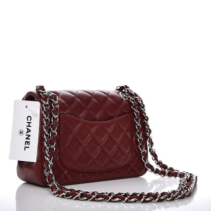 Chanel Caviar Quilted Mini Rectangular Flap Dark Red 3 of 8