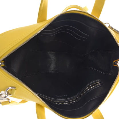 Balenciaga Shiny Day Calfskin Logo XS Triangle Duffle Jaune Black 5 of 10