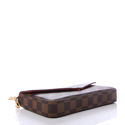 Louis Vuitton Damier Ebene Pochette Felicie Chain Wallet 5 of 12