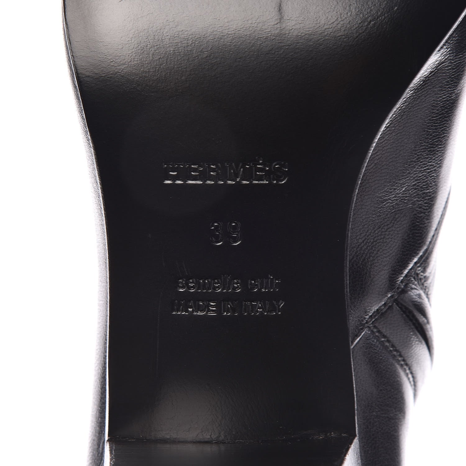 Hermes Goatskin Sixtine Ankle Boots 39 Black 6 of 10