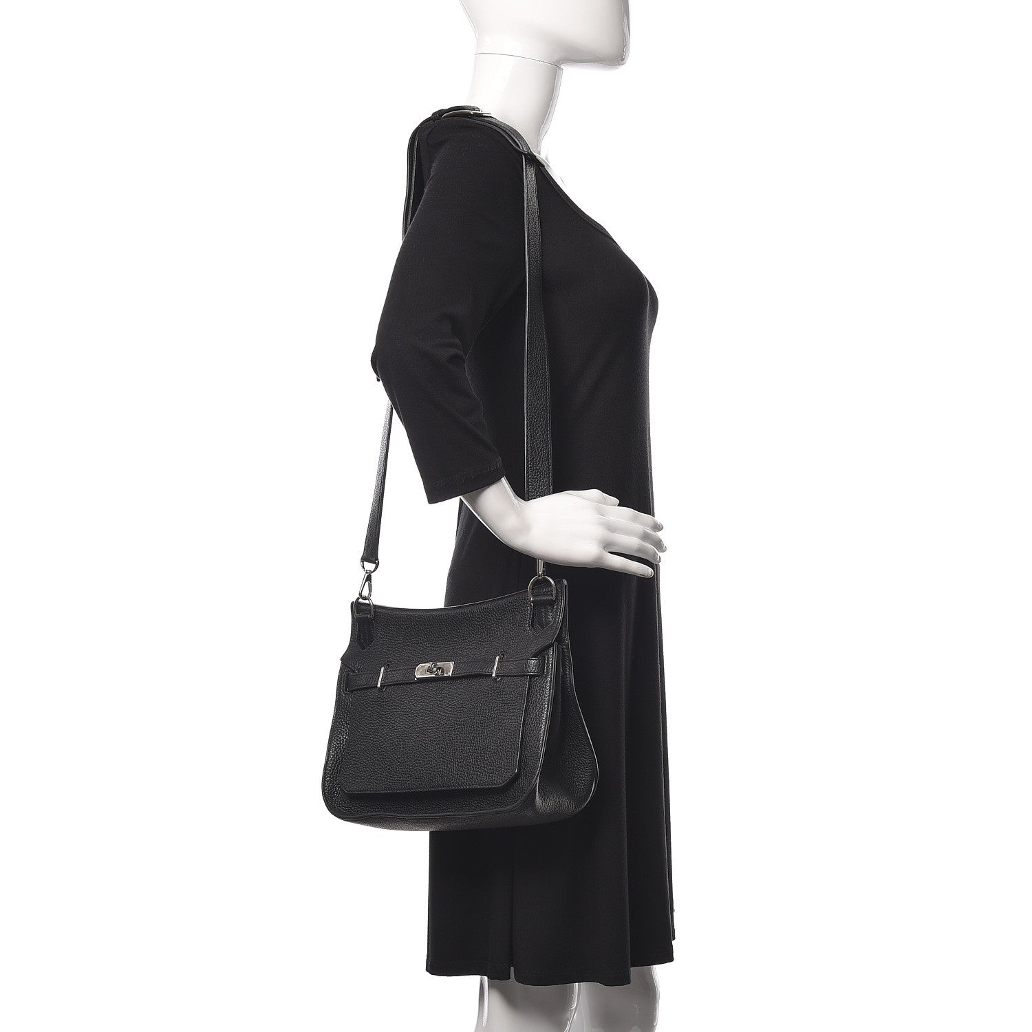 Hermes Taurillon Clemence Jypsiere 28 Black 2 of 20
