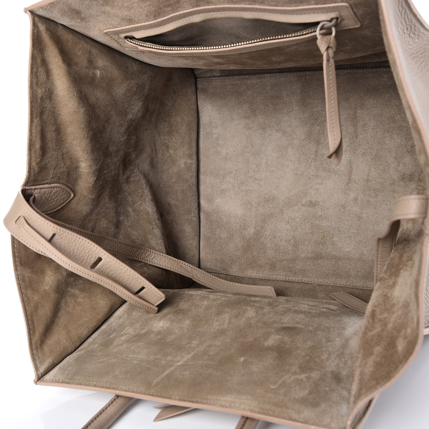 Celine Supple Calfskin Medium Phantom Luggage Beige 5 of 8