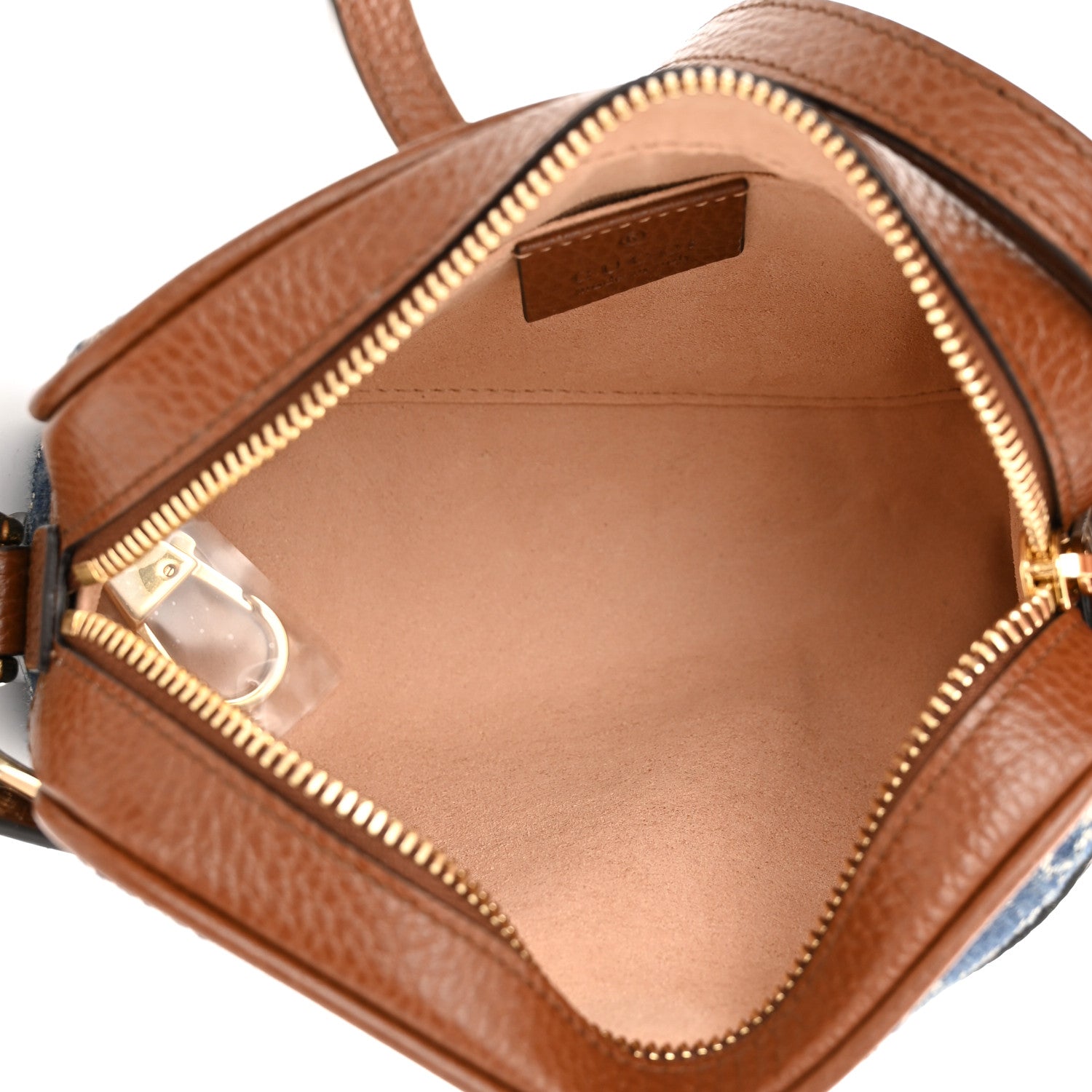 Gucci New Denim GG Monogram Dollar Calfskin Mini Ophidia Shoulder Bag Blue Tea Cuir Epilog 5 of 11