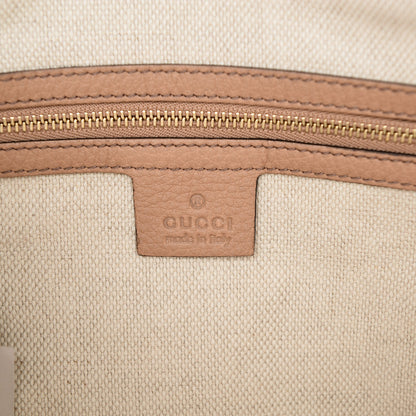 Gucci Pebbled Calfskin Small Soho Top Handle Bag Camelia 6 of 8