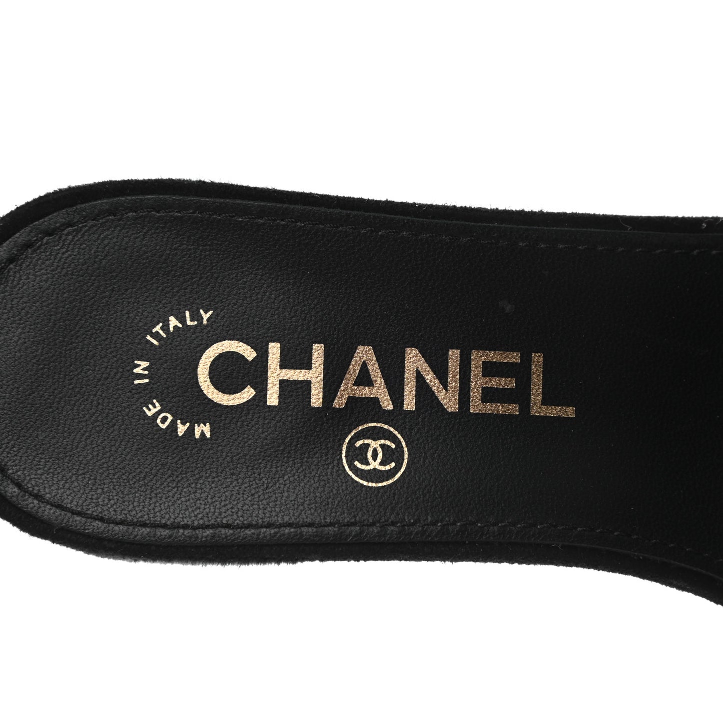 Kid Suede Pearl Embroidery CC Mules 37 Black White