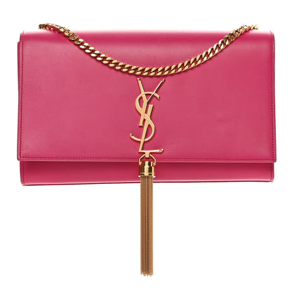 Saint Laurent Smooth Calfskin Medium Classic Monogram Kate Tassel Satchel Fuchsia 1 of 16