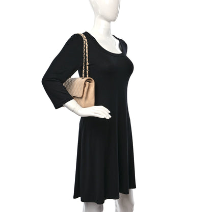 Chanel Caviar Quilted Medium Double Flap Beige 2 of 10