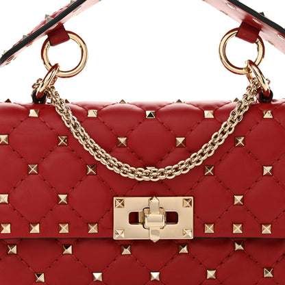 Valentino Garavani Nappa Small Rockstud Spike Shoulder Bag Rosso Valentino 8 of 12