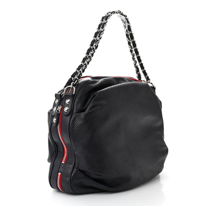 Chanel Lambskin Perforated Baseball Spirit Ligne Bag Navy 3 of 11