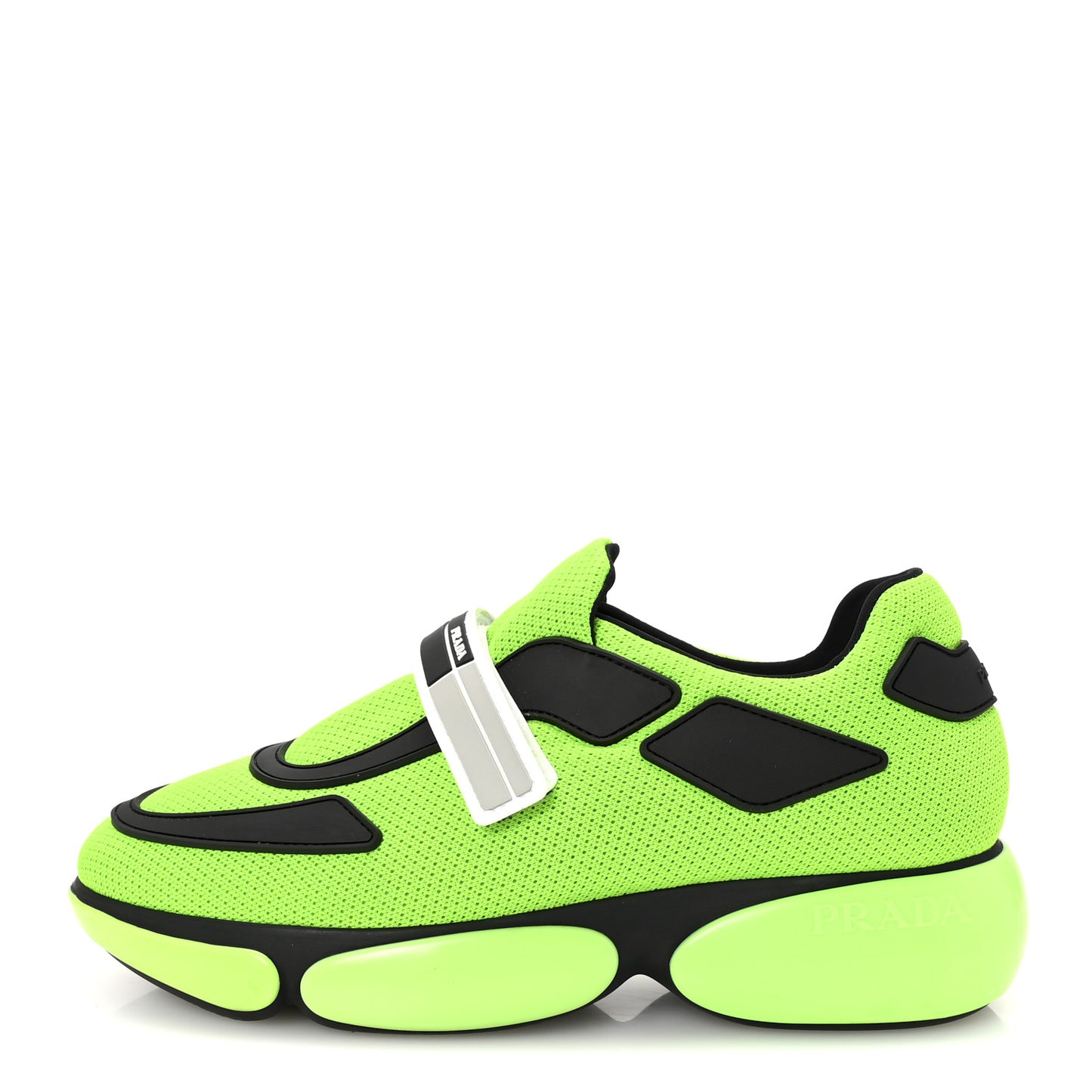 Rubber Knit Fabric Cloudbust Air Sneakers 35 Black Green