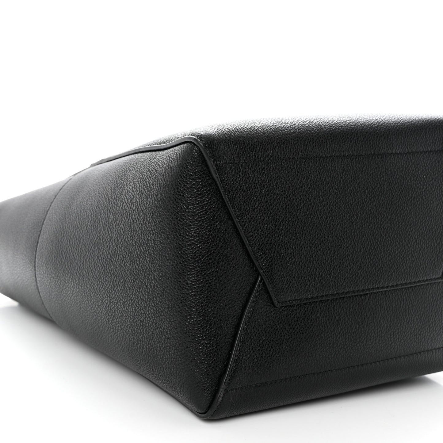 Soft Grained Calfskin Sangle Bucket Bag Black