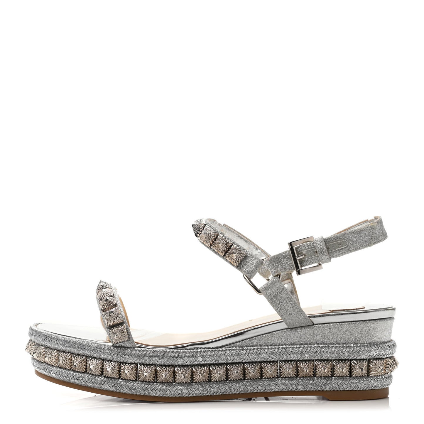 Glitter Pira Ryad 60 Platform Sandals 38 Silver