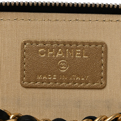 Chanel Lambskin Quilted Pearl Crush Small Vanity Case With Chain Black 6 of 10