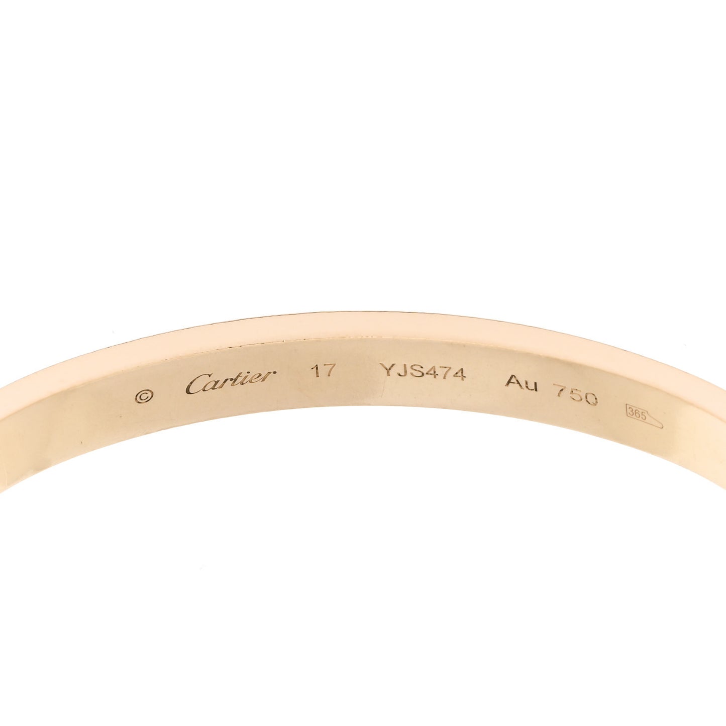 18K Yellow Gold LOVE Bracelet 17