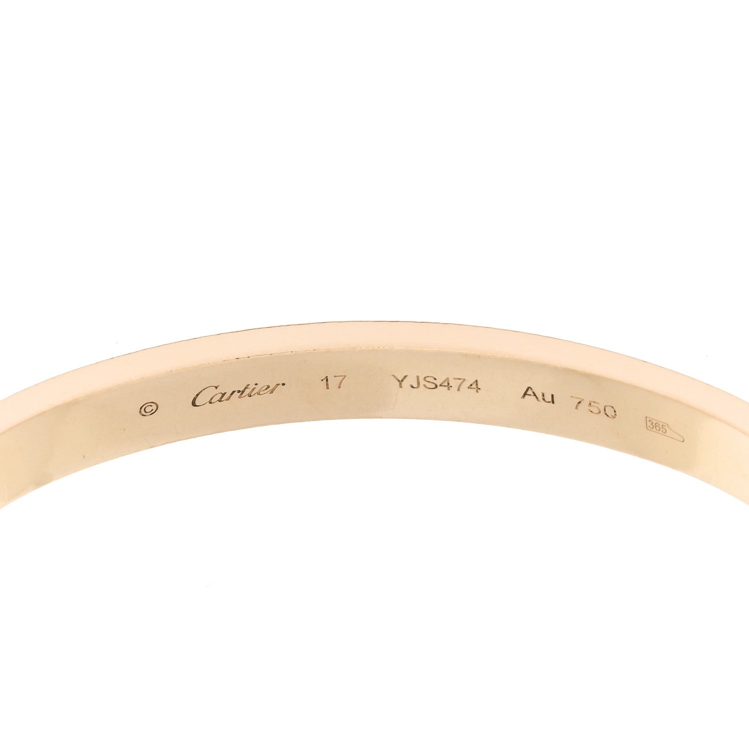 Cartier 18K Yellow Gold LOVE Bracelet 17 6 of 9