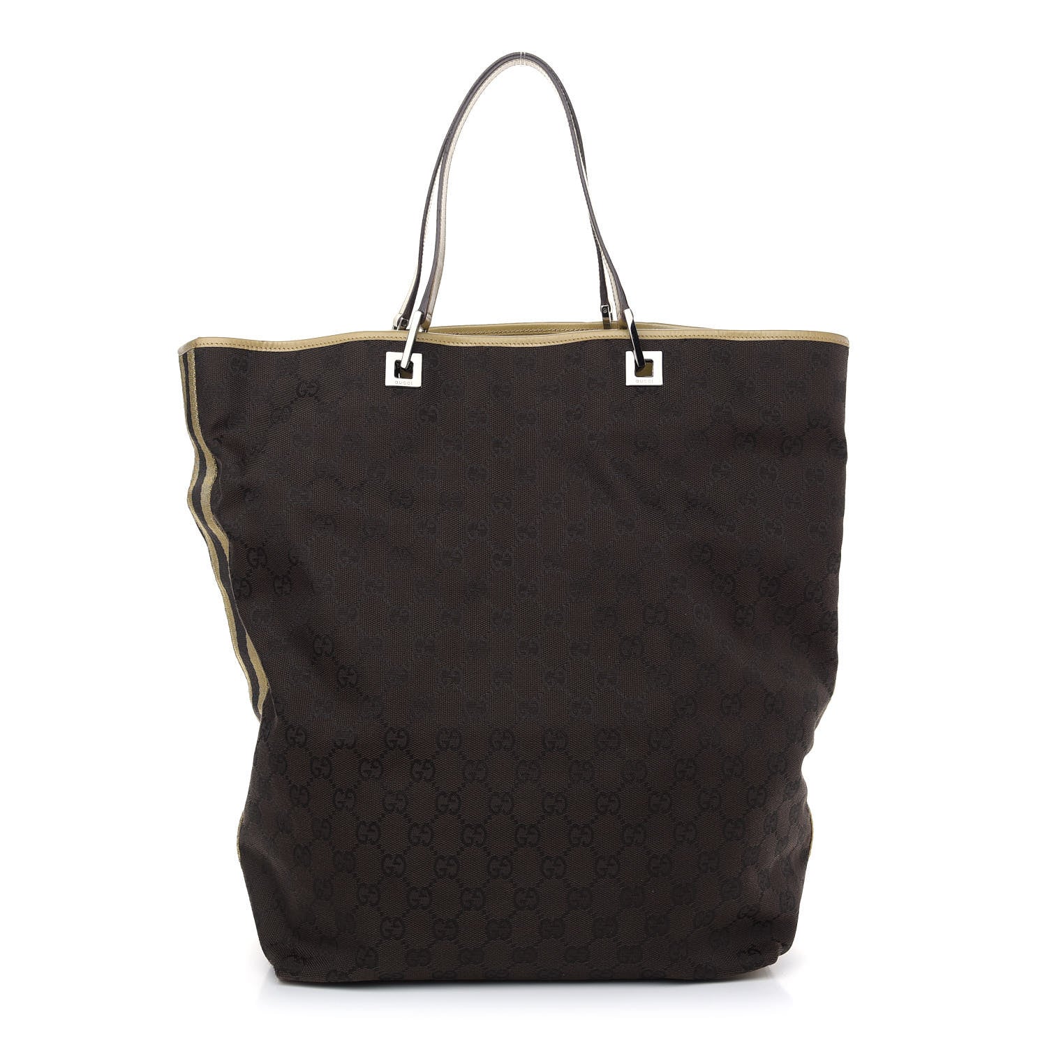 Gucci Monogram Large Bucket Tote Brown 1 of 11