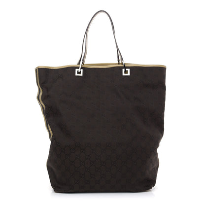 Gucci Monogram Large Bucket Tote Brown 1 of 11
