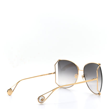 Gucci Oversized Round Sunglasses GG0252S Gold 4 of 7