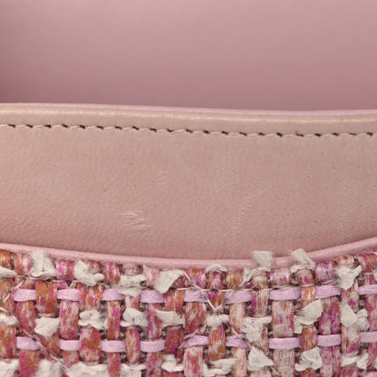 Chanel Tweed Quilted Medium Double Flap Light Pink 11 of 17