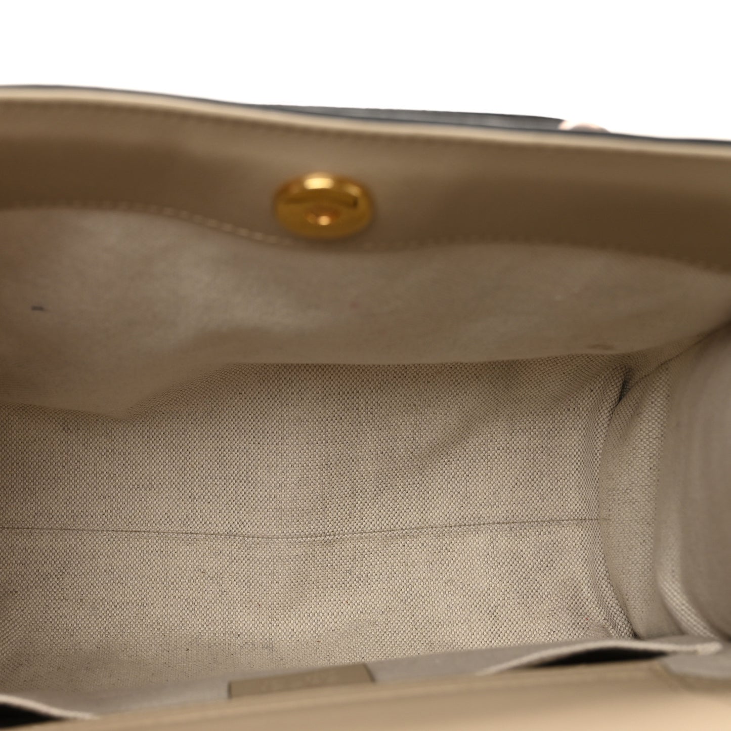 Textured Dollar Calfskin Web Small Diana Tote Bag Oatmeal Vintage Green