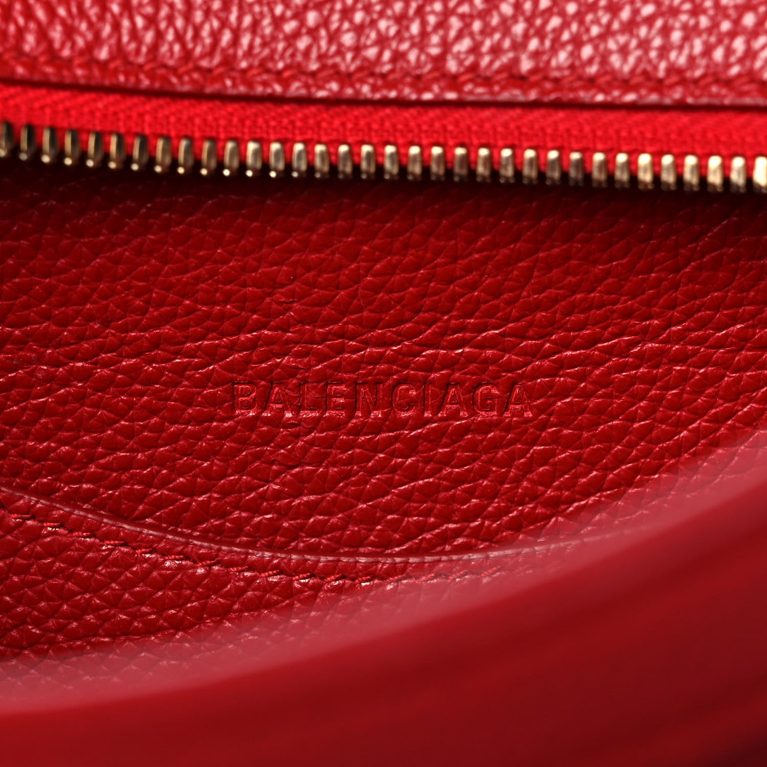 Balenciaga Grained Calfskin Neo Classic Gold Hardware S City Medium Red 6 of 15