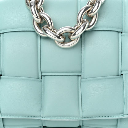 Bottega Veneta Lambskin Maxi Intreccio Padded Chain Cassette Crossbody Bag Spearmint 7 of 9