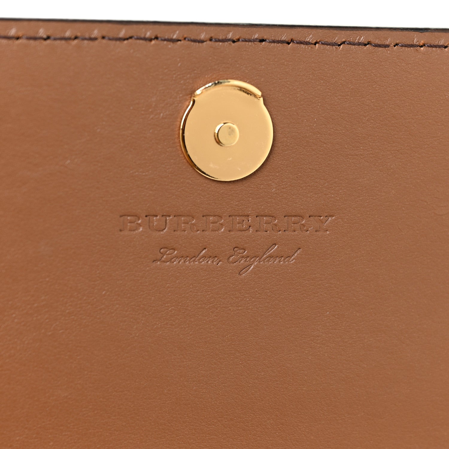 Burberry Derby Calfskin House Check Mini Hampshire Crossbody Tan 6 of 9