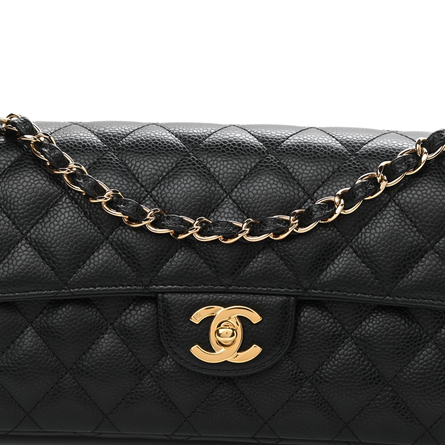 Caviar Quilted East West Flap Black