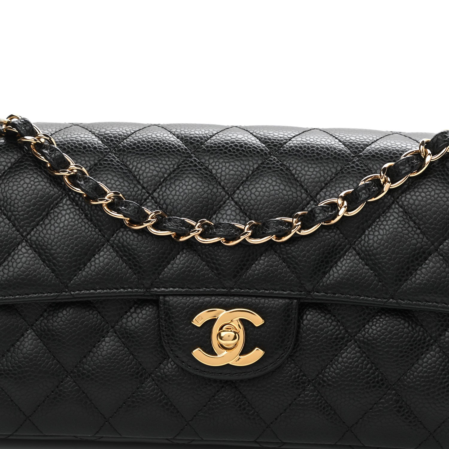 Chanel Caviar Quilted East West Flap Black 8 of 10