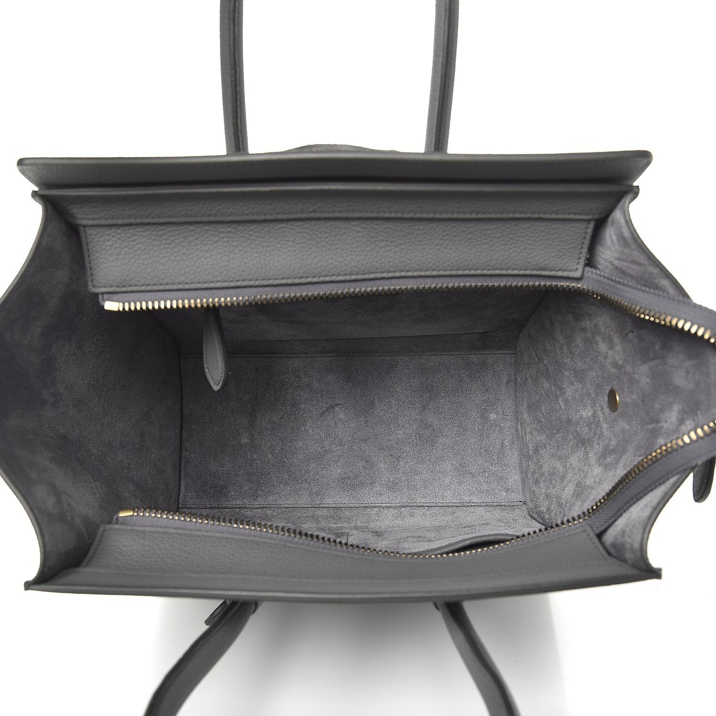 Baby Drummed Calfskin Micro Luggage Kohl