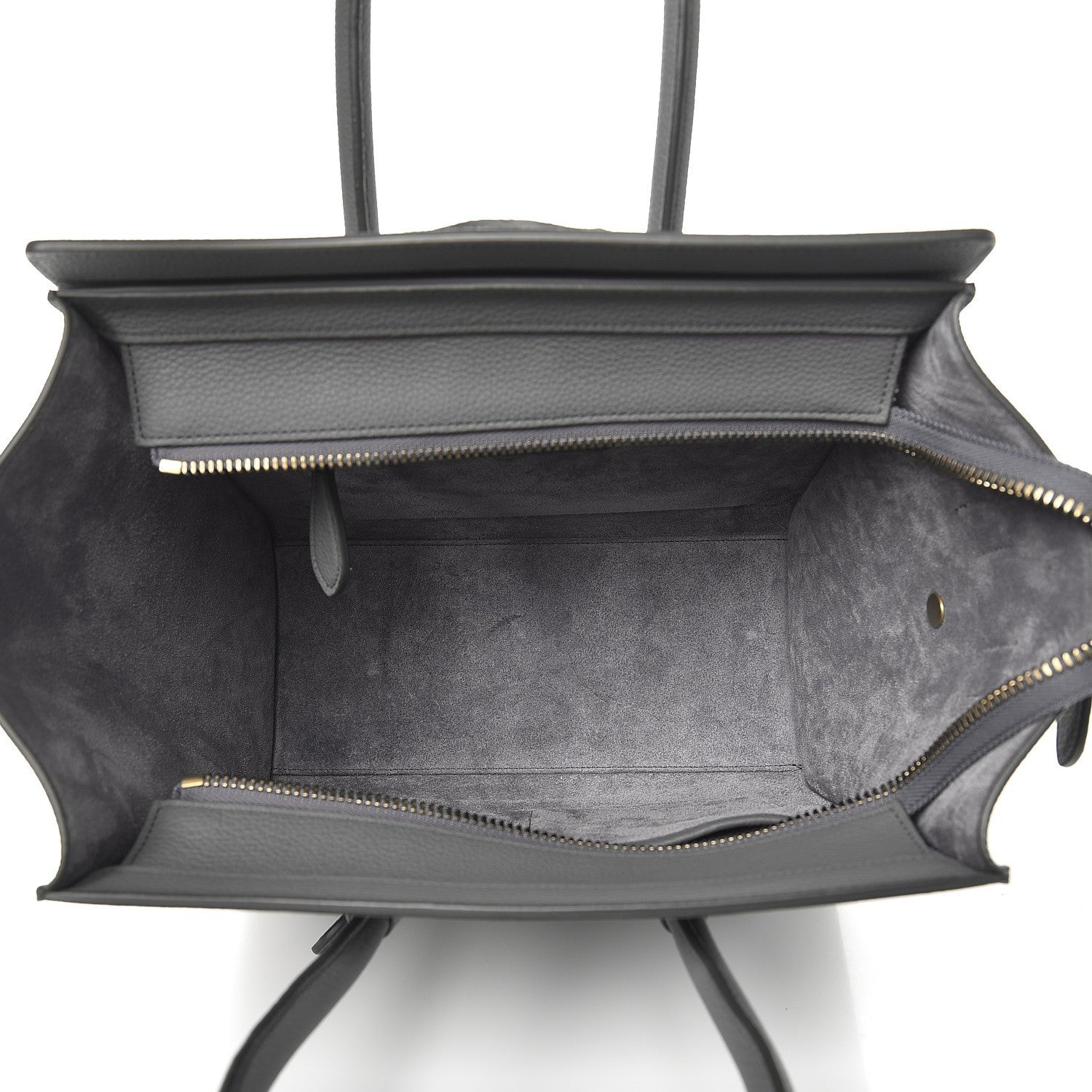 Celine Baby Drummed Calfskin Micro Luggage Kohl 6 of 7