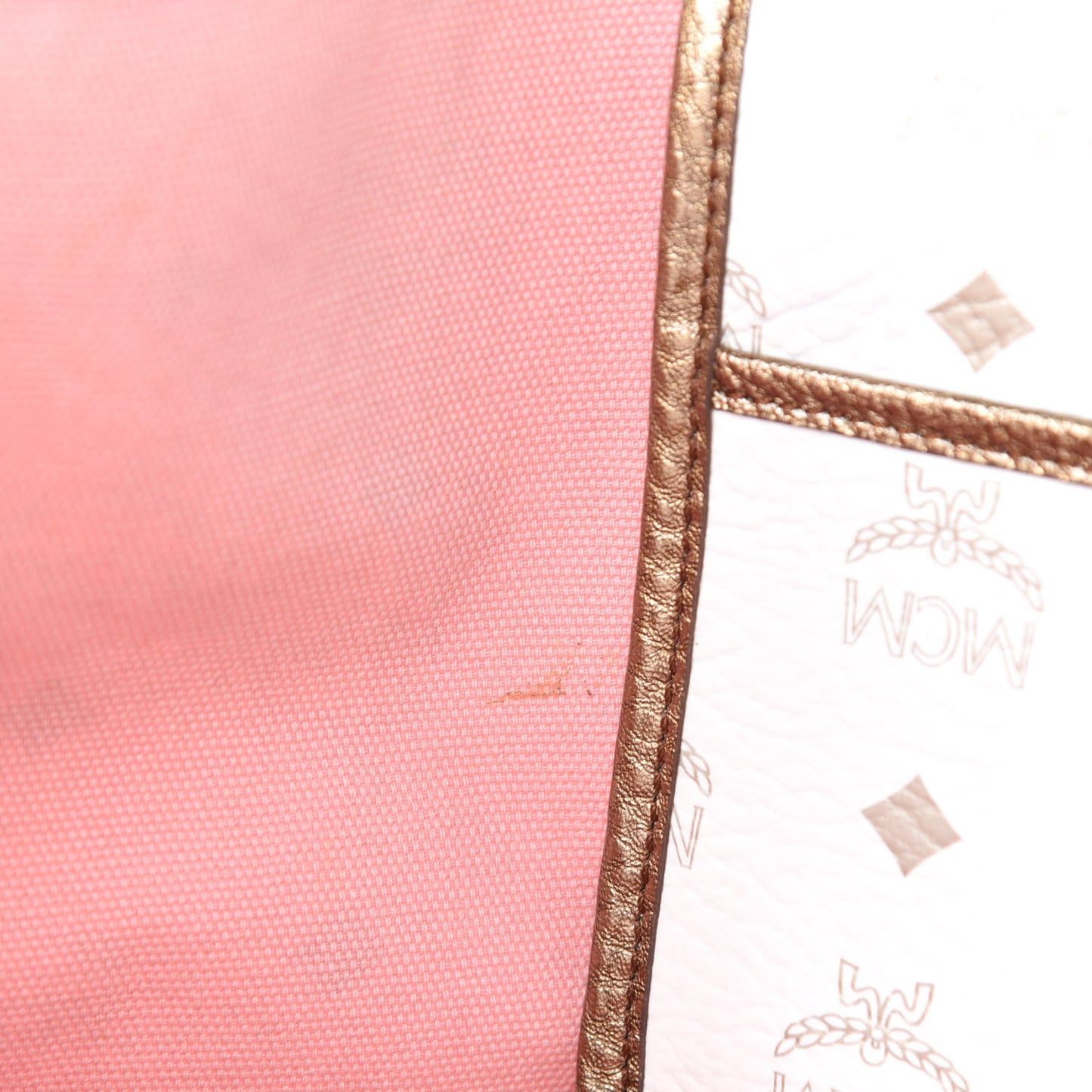 Visetos Striped Shooping Tote White