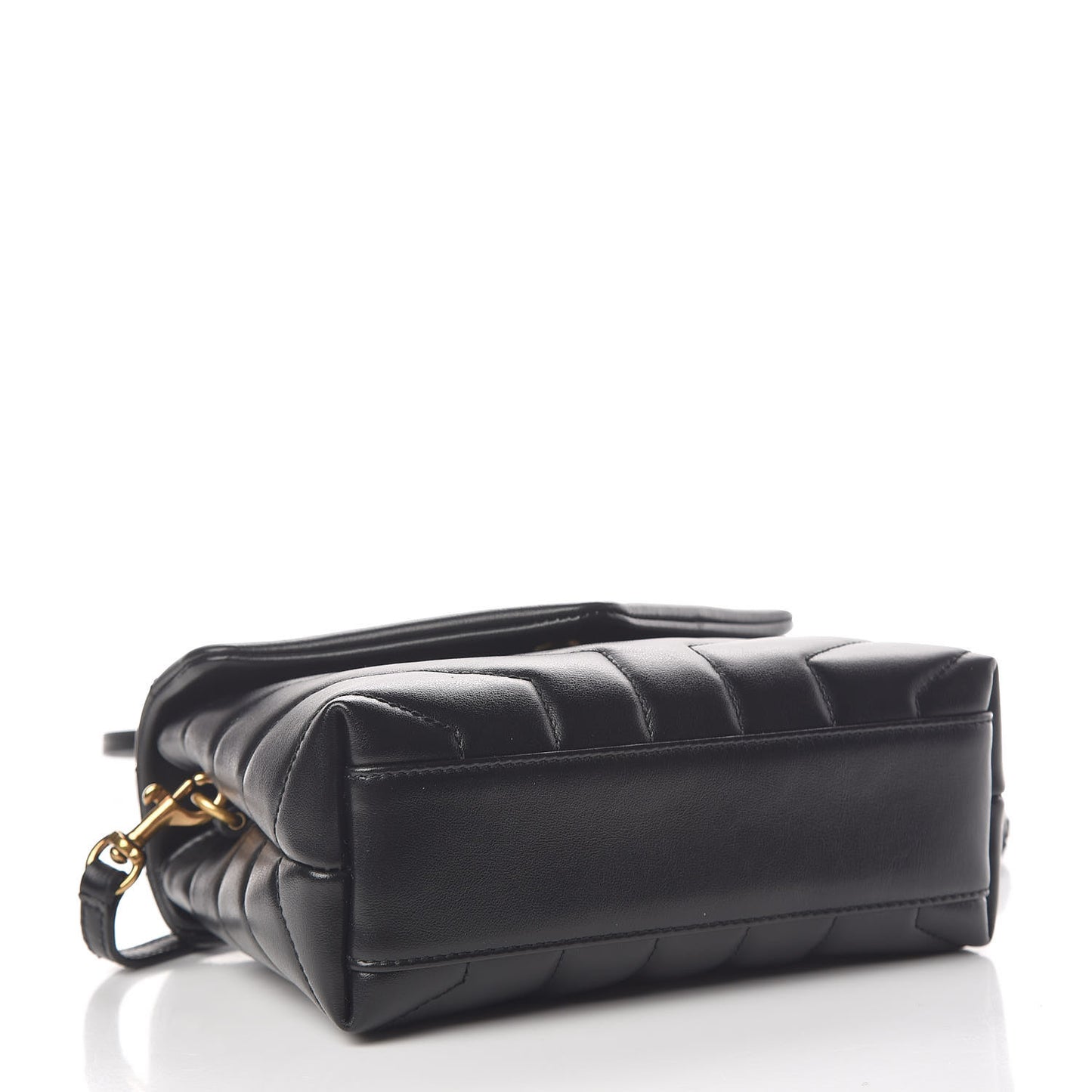 Calfskin Y Quilted Monogram Toy Loulou Crossbody Bag Black