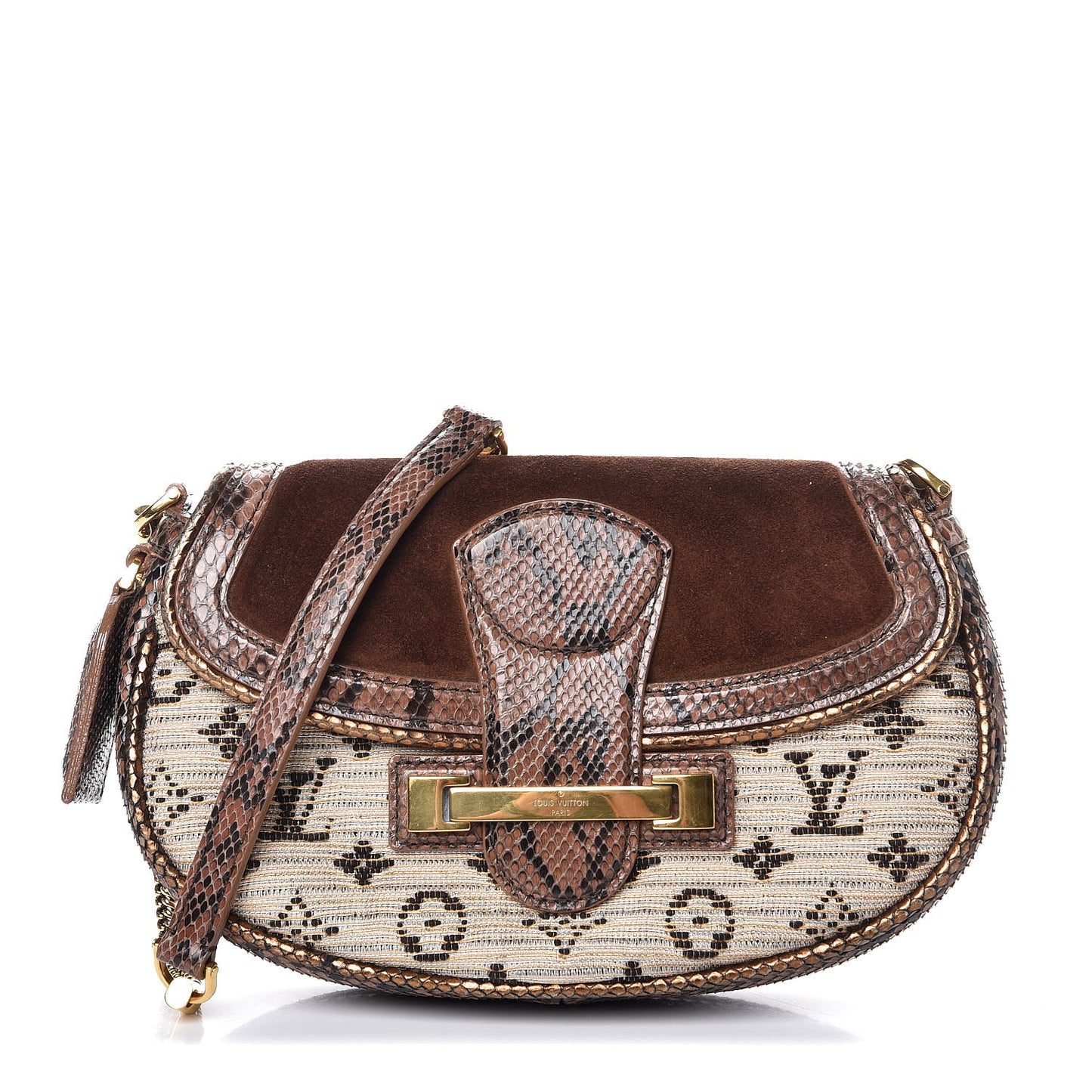 Python Suede Monogram Empire Levant Marron