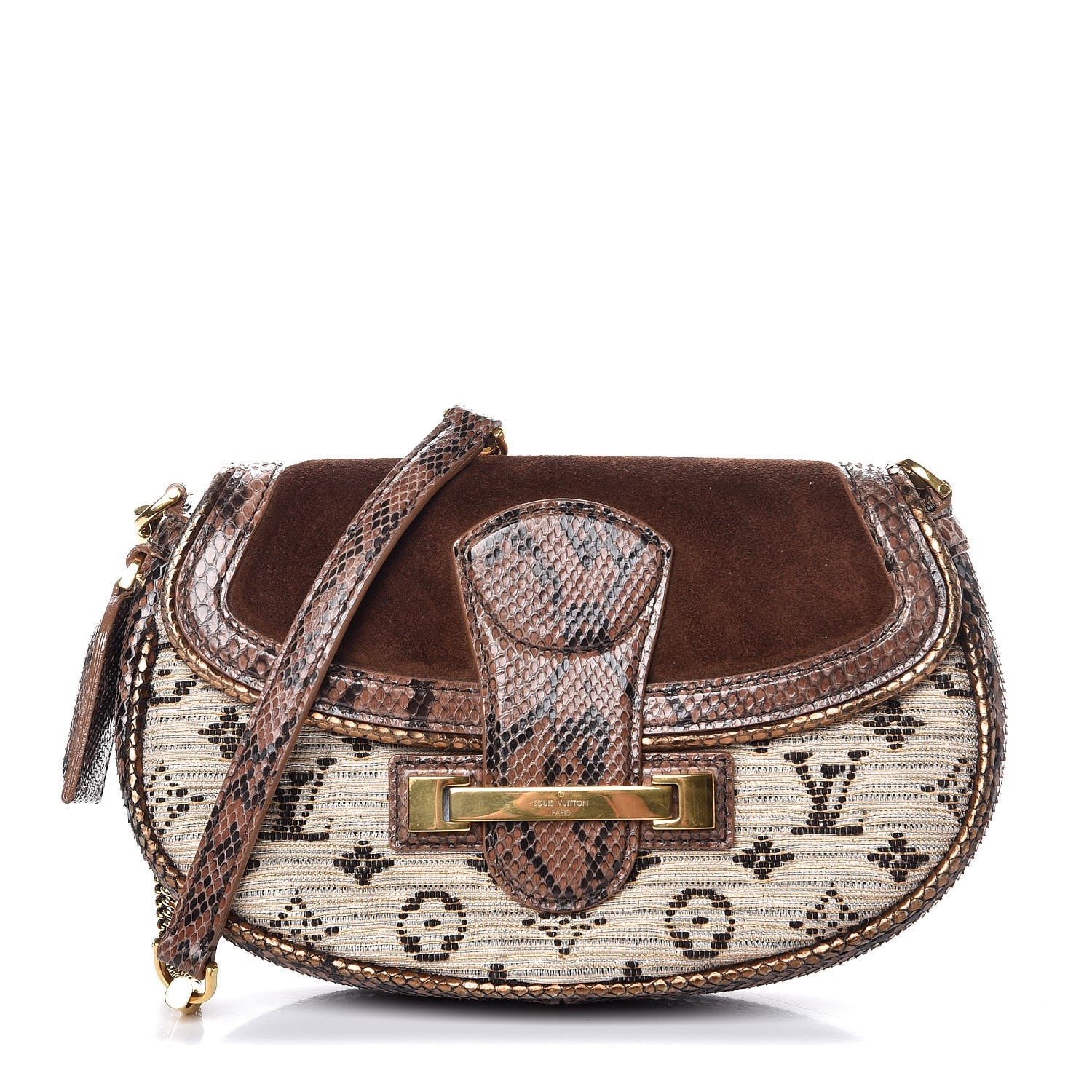 Louis Vuitton Python Suede Monogram Empire Levant Marron 1 of 8