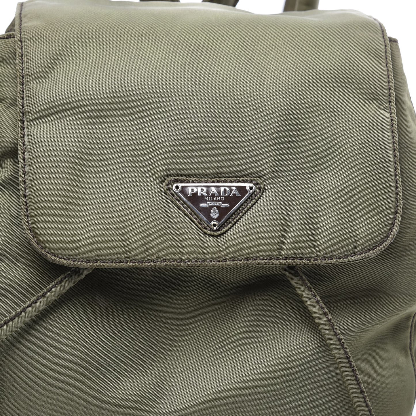 Nylon Vela Mini Cinch Backpack Green