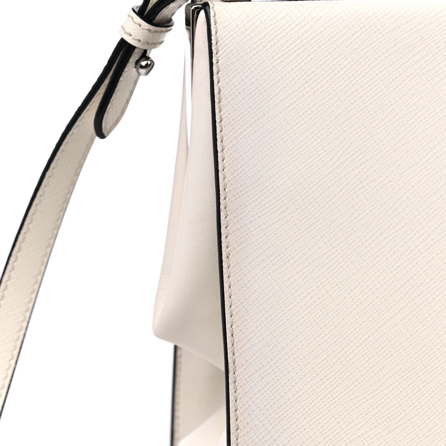 Prada Saffiano City Calfskin Light Frame Bag White 12 of 12