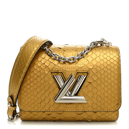 Louis Vuitton Metallic Snakeskin Twist Shoulder Bag PM Gold 1 of 11