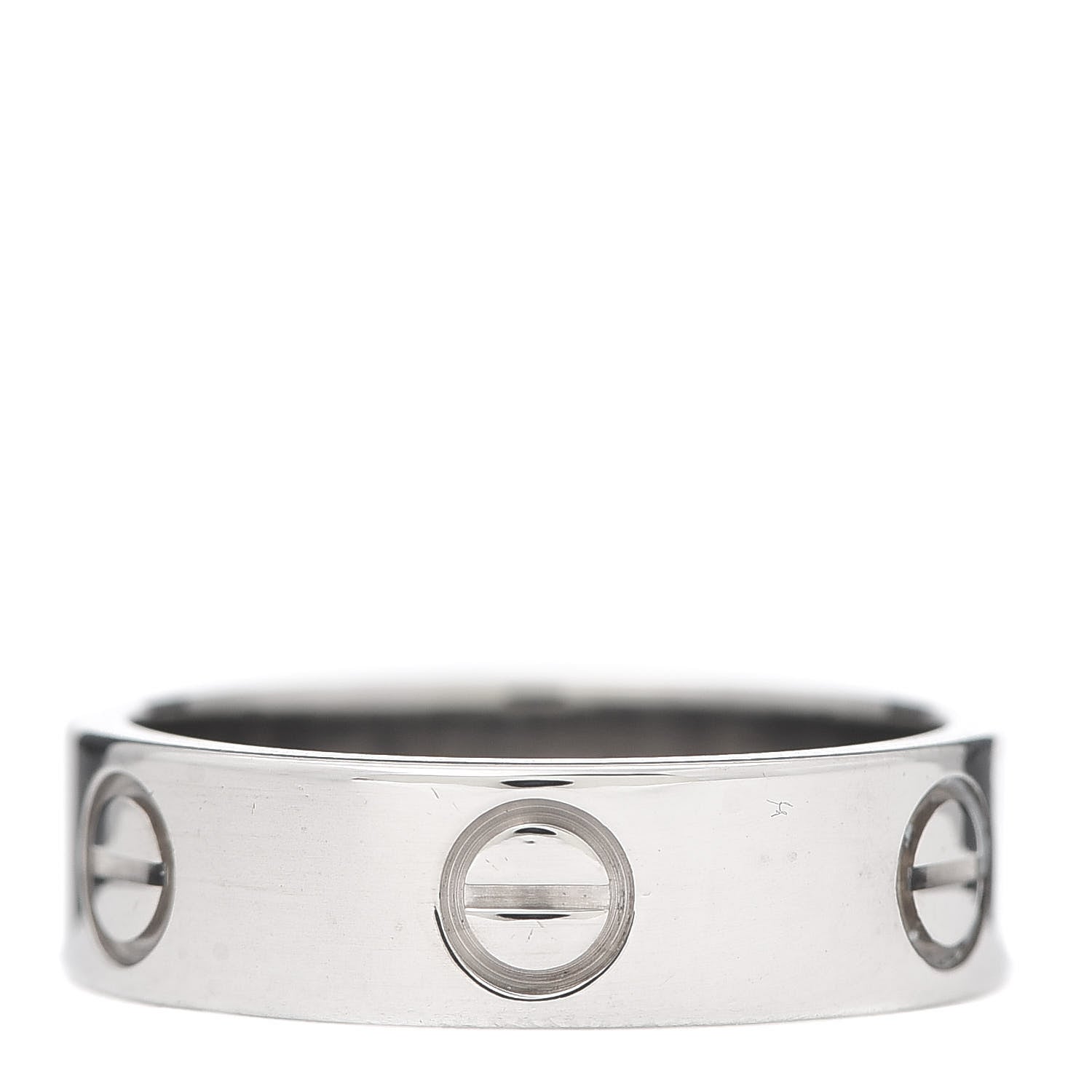 Cartier 18K White Gold 5.5mm LOVE Ring 53 6.25 1 of 4