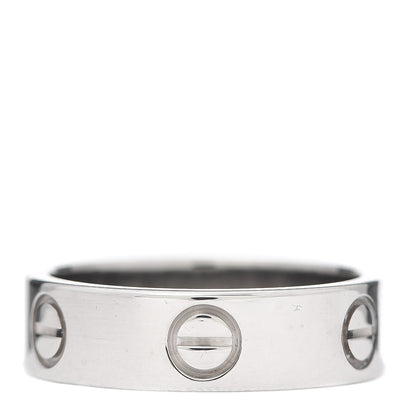 Cartier 18K White Gold 5.5mm LOVE Ring 53 6.25 1 of 4