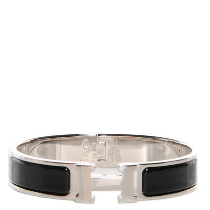 Hermes Enamel Narrow Clic Clac H Bracelet PM Black 1 of 5