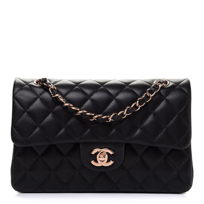 Chanel Lambskin Quilted Small Double Flap Black 1 of 11