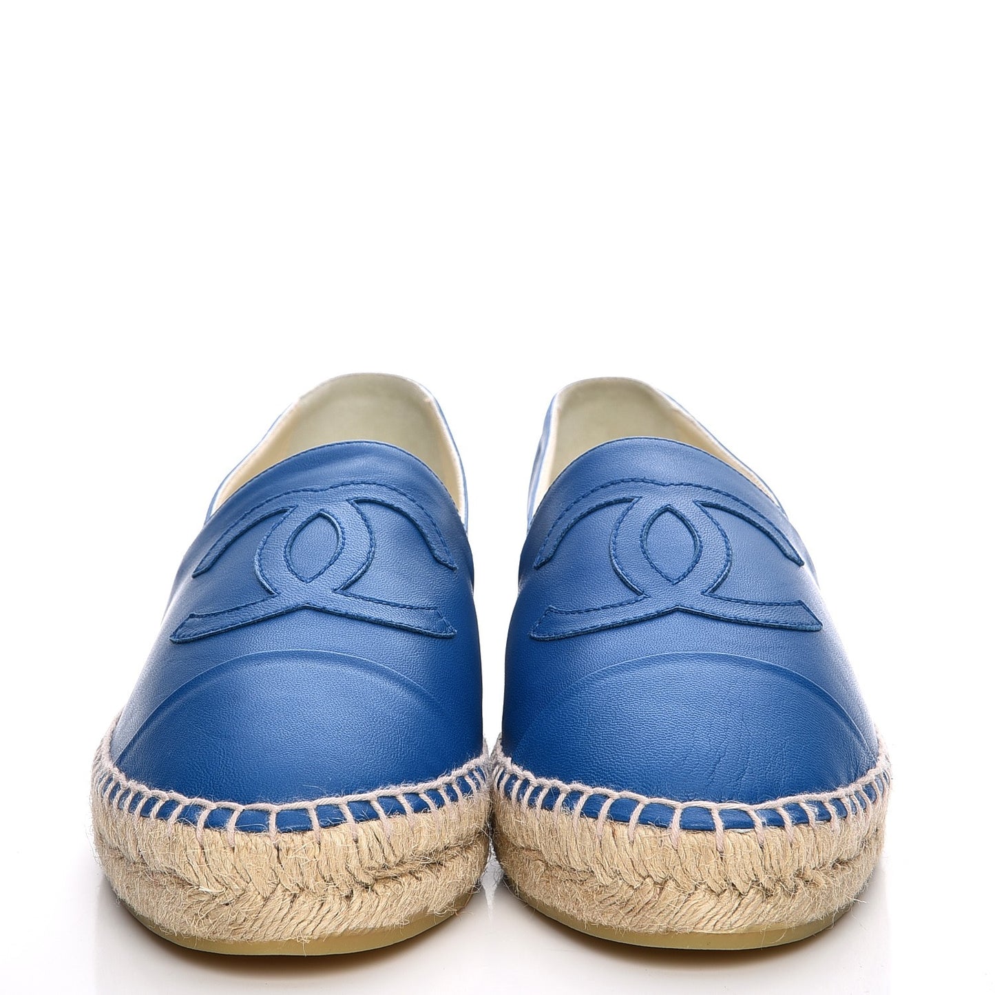 Lambskin CC Espadrilles 40 Blue