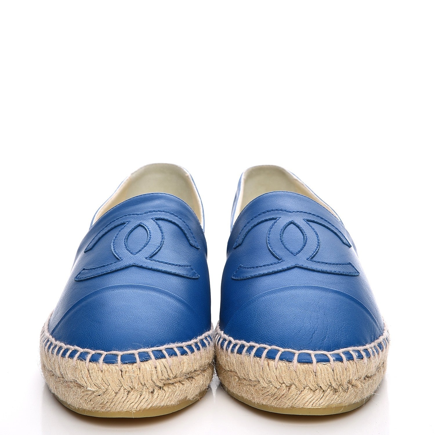 Chanel Lambskin CC Espadrilles 40 Blue 3 of 10