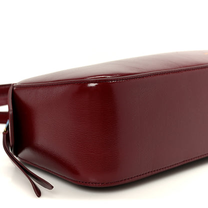 Khaite Crackle Patent Simona Shoulder Bag Oxblood 8 of 9