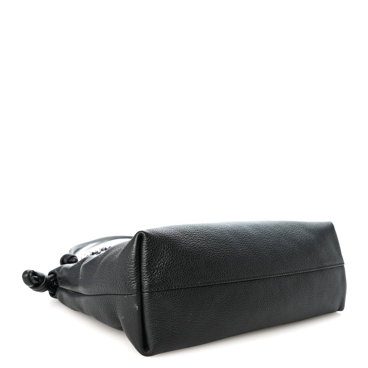 Mellow Nappa Medium Donut Chain Flamenco Knot Clutch Black