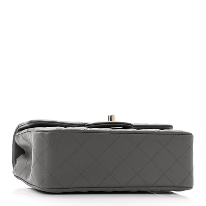 Chanel Lambskin Quilted Mini Rectangular Flap Dark Grey 4 of 11