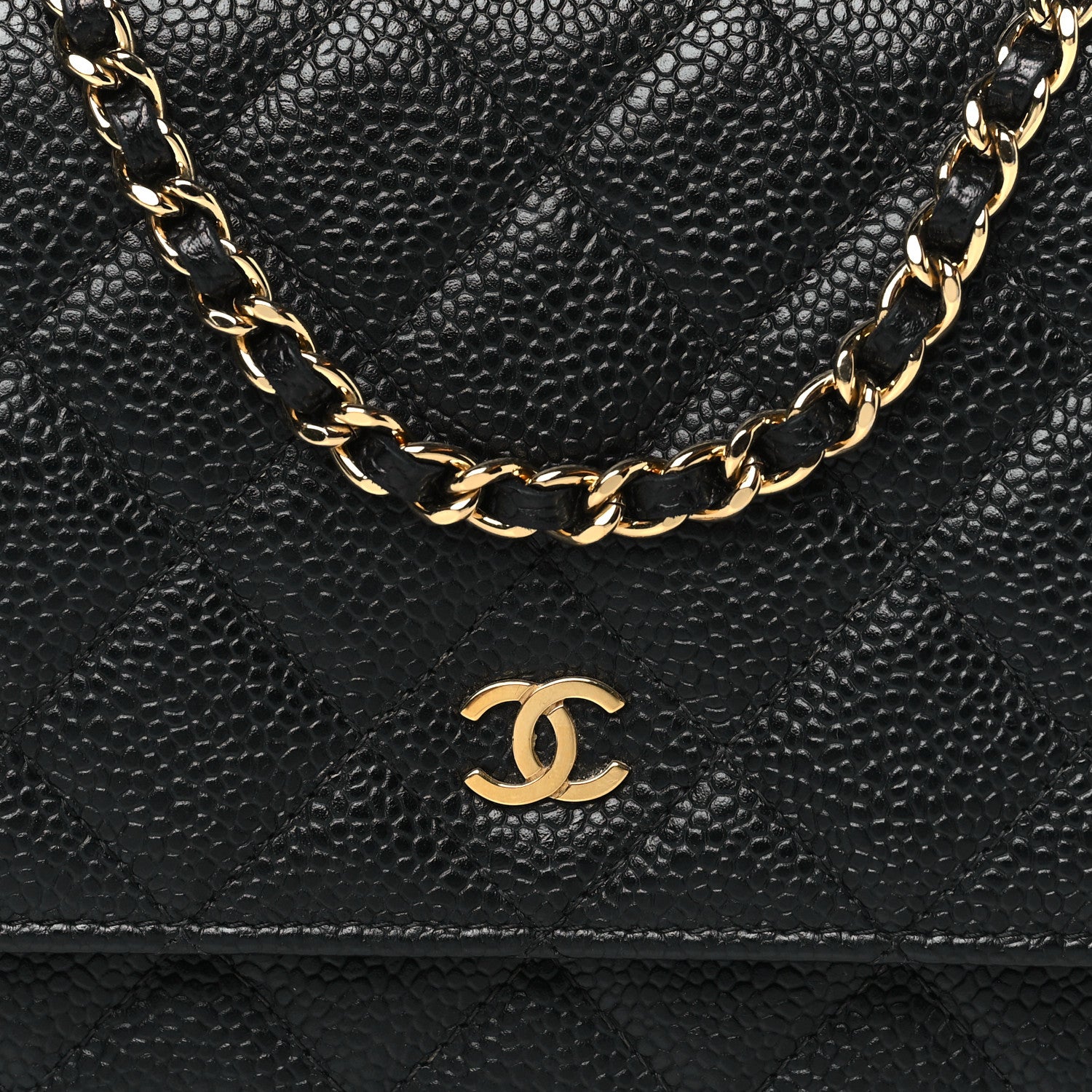 Chanel Caviar Quilted Wallet on Chain WOC Black 9 of 13